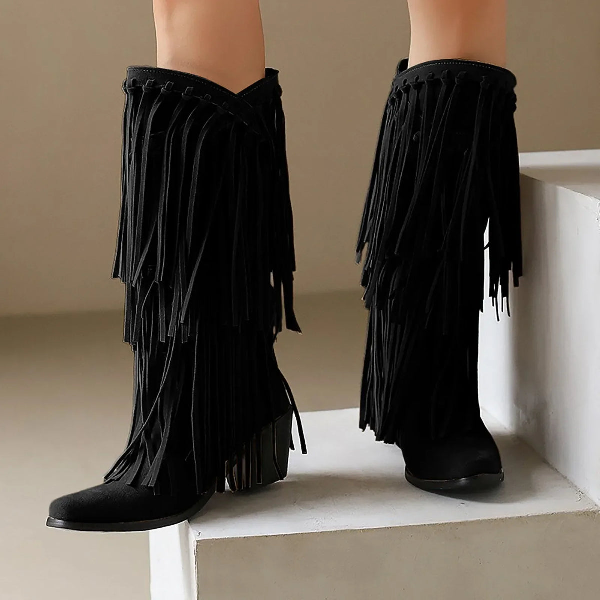 Savanna Fringe Tassel Boots