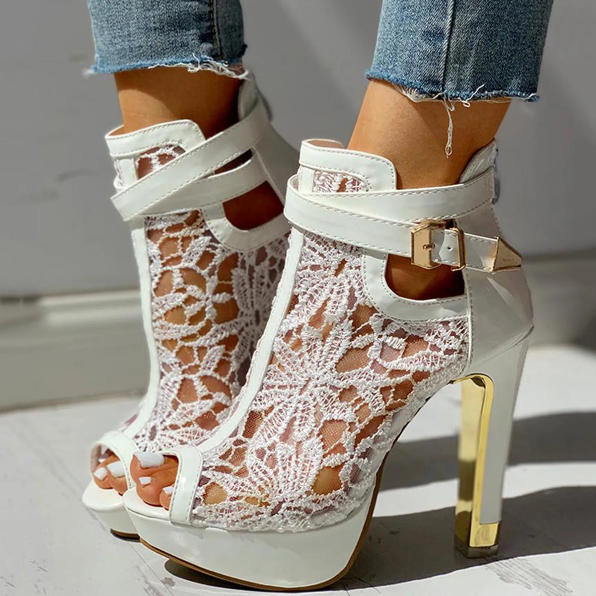Ella Floral Heels