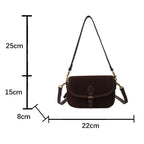 Fiorelle Women's Saddle Luxe Sling Bag - Matte Vintage Crossbody with Signature Buckle & Adjustable Wear