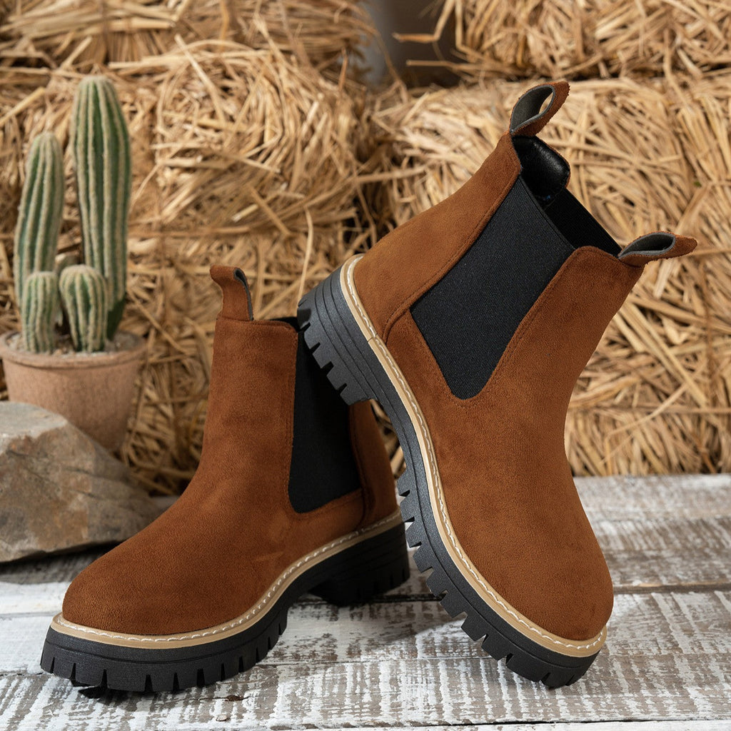 Fiorelle Women's ClassicKick Boots - Effortless Slip-On Ankle Boots with Chelsea Style (US 5-10.5)