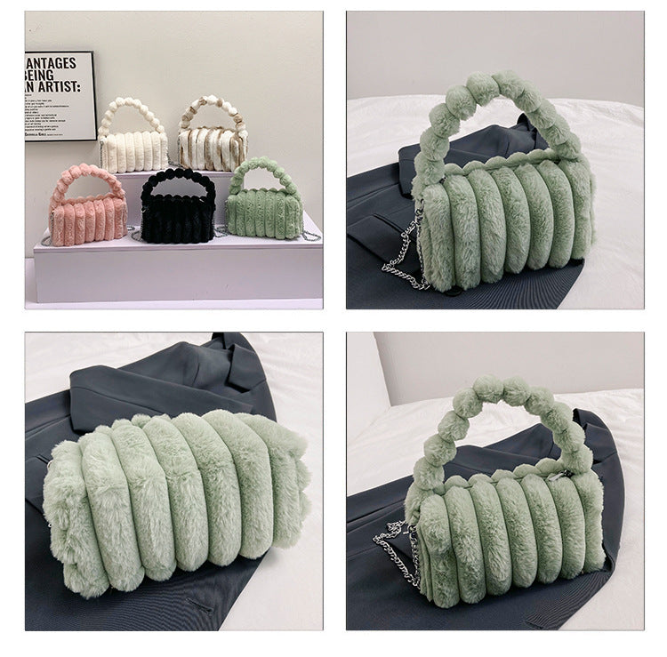 Fiorelle Women‘s Plush Tote & Crossbody Bag – Cloud-Like Soft Minimalist Purse for Everyday Chic