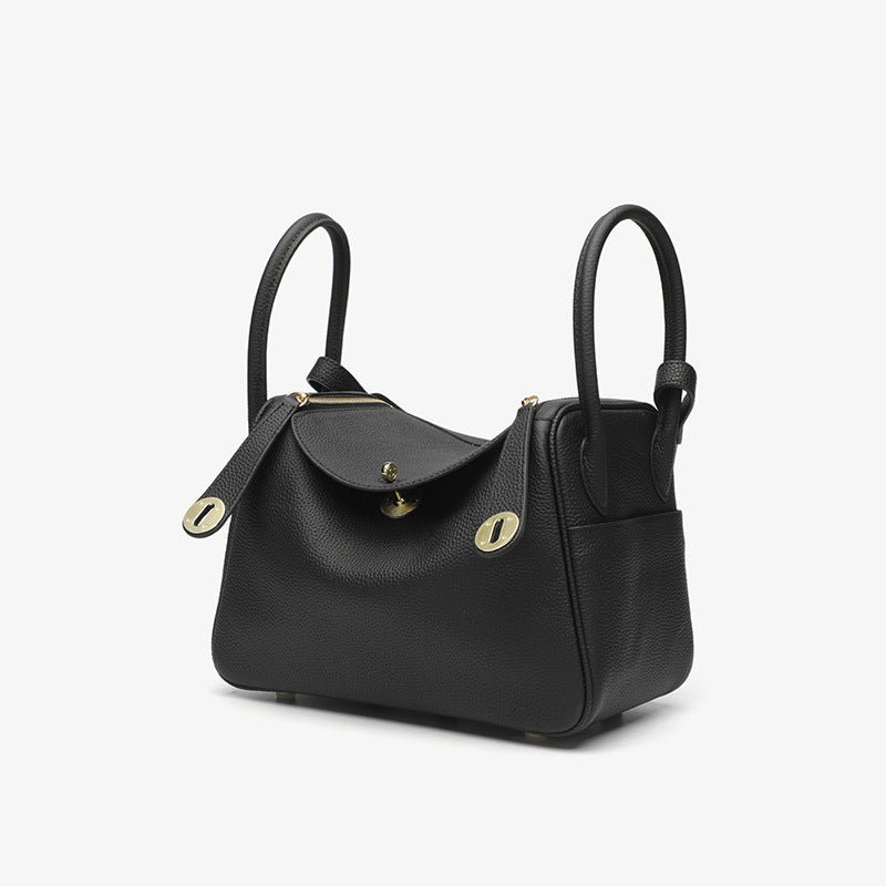 Fiorelle Women's Orsay Pebbled Bucket — Artisan-Stitched Top-Grain Leather Tote with Convertible Carry & Structured Silhouette