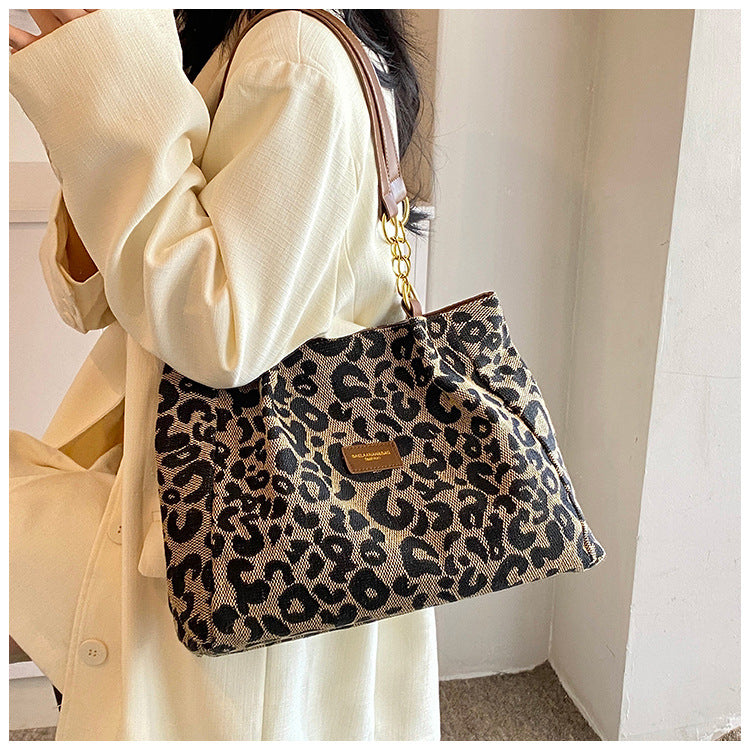 Fiorelle Women‘s Vintage Leopard Print Commuter Tote Spacious Work-to-Weekend Shoulder Bag