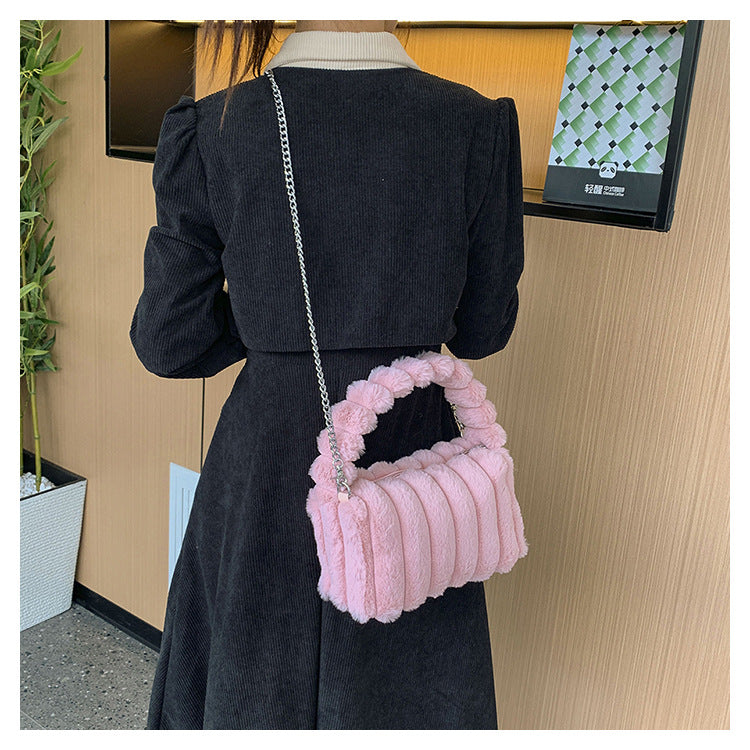 Fiorelle Women‘s Plush Tote & Crossbody Bag – Cloud-Like Soft Minimalist Purse for Everyday Chic