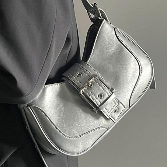 Fiorelle Women's Luna Saddle Bag – Retro Chic Crossbody Shoulder Bag | Y2K Minimalist Purse