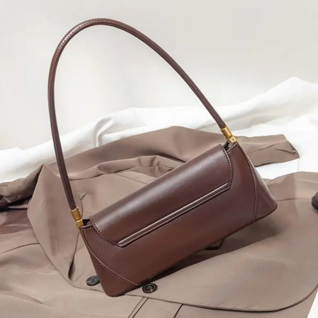 Fiorelle Women's Parisian Baguette Satchel – Vintage Underarm Bag with Convertible Strap & Timeless Textured Leather