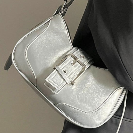 Fiorelle Women's Luna Saddle Bag – Retro Chic Crossbody Shoulder Bag | Y2K Minimalist Purse