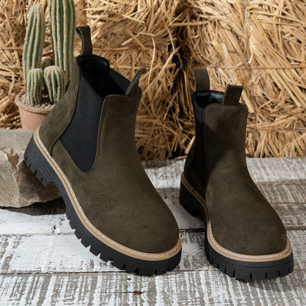 Fiorelle Women's ClassicKick Boots - Effortless Slip-On Ankle Boots with Chelsea Style (US 5-10.5)