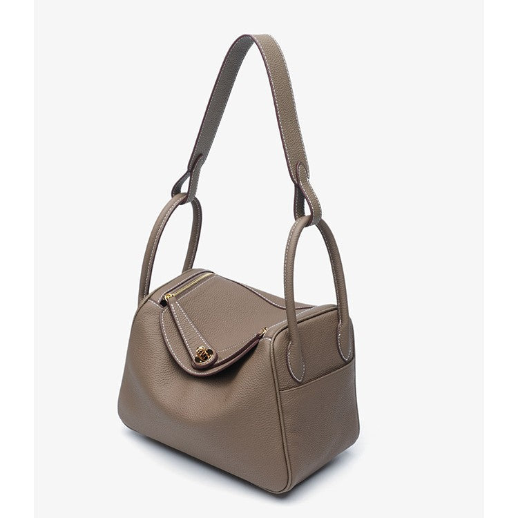 Fiorelle Women's Orsay Pebbled Bucket — Artisan-Stitched Top-Grain Leather Tote with Convertible Carry & Structured Silhouette