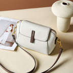 Fiorelle Women’s Heritage Satchel - Full-Grain Leather Convertible Shoulder Bag with Optimized Capacity & Timeless Architecture