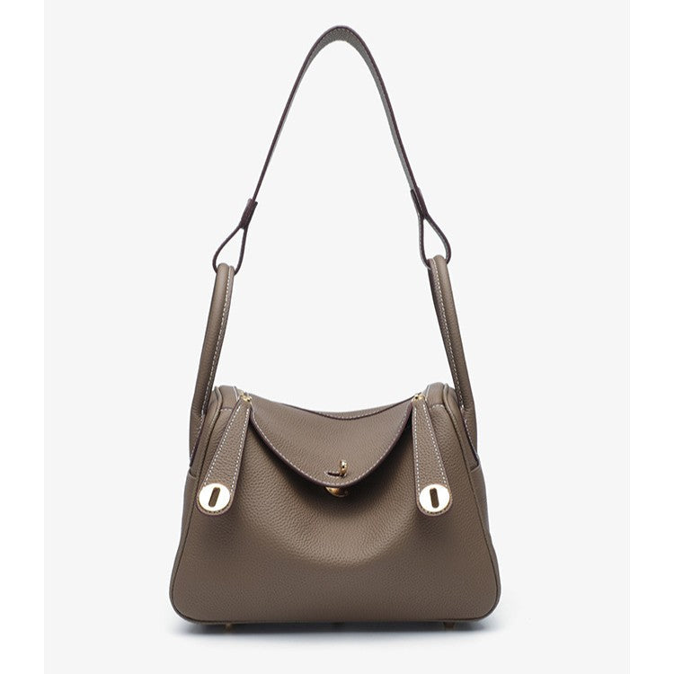 Fiorelle Women's Orsay Pebbled Bucket — Artisan-Stitched Top-Grain Leather Tote with Convertible Carry & Structured Silhouette