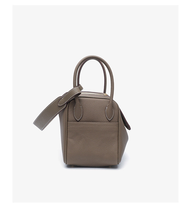 Fiorelle Women's Orsay Pebbled Bucket — Artisan-Stitched Top-Grain Leather Tote with Convertible Carry & Structured Silhouette