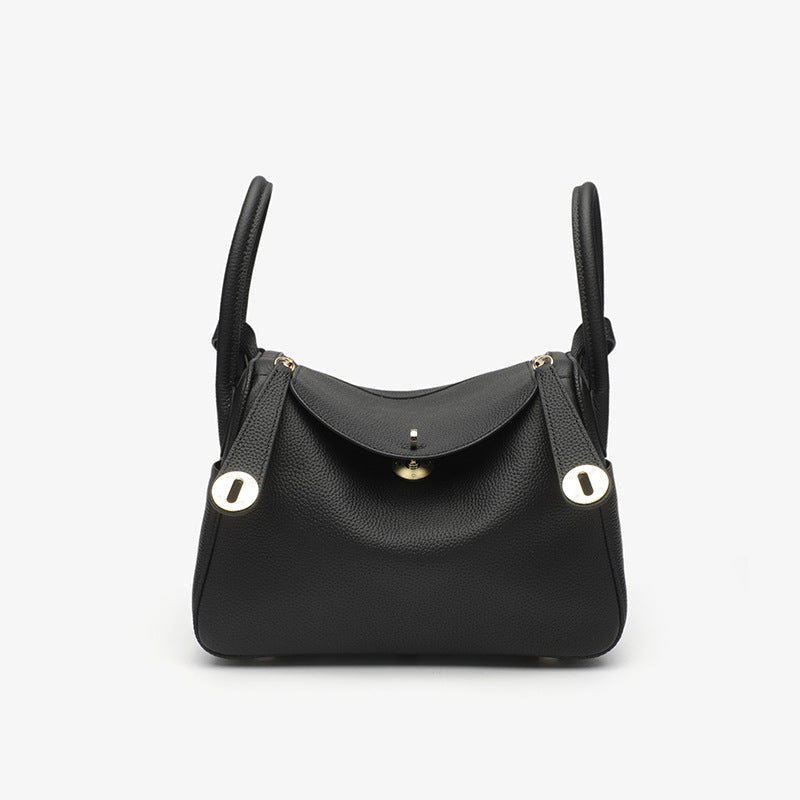 Fiorelle Women's Orsay Pebbled Bucket — Artisan-Stitched Top-Grain Leather Tote with Convertible Carry & Structured Silhouette