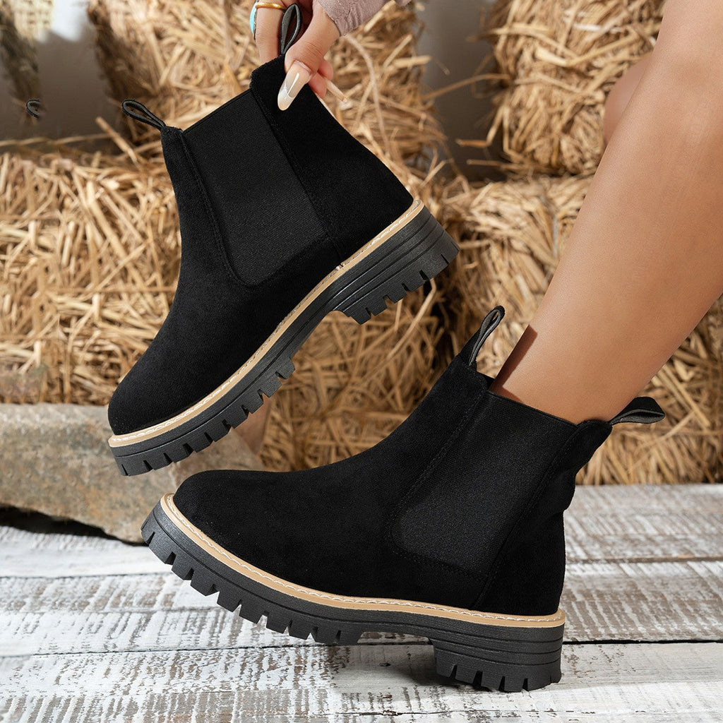 Fiorelle Women's ClassicKick Boots - Effortless Slip-On Ankle Boots with Chelsea Style (US 5-10.5)