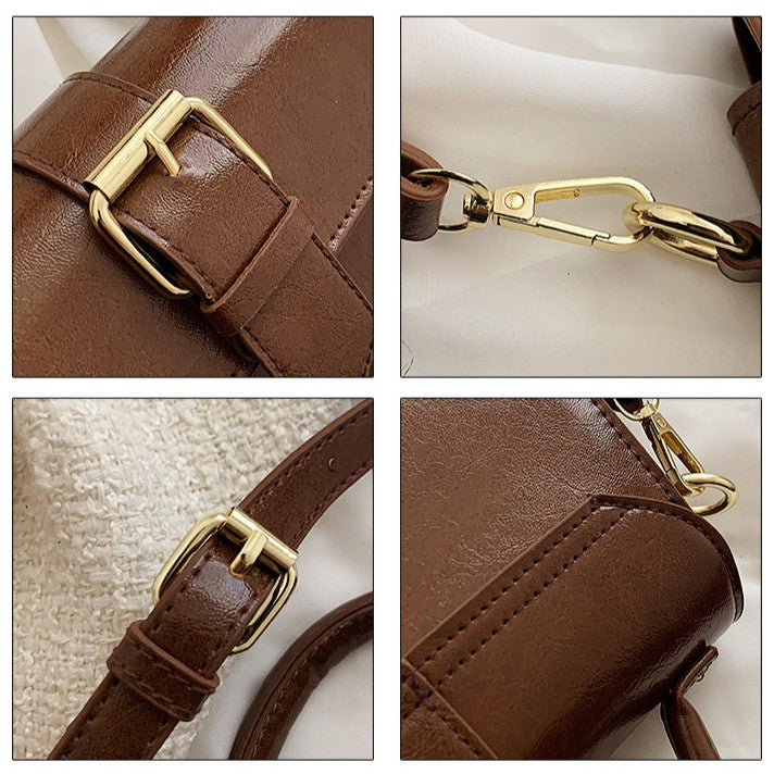 Fiorelle Women's Cantle Mini Satchel - Equestrian-Architectural Bag with Convertible Carry