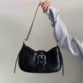 Fiorelle Women's Luna Saddle Bag – Retro Chic Crossbody Shoulder Bag | Y2K Minimalist Purse