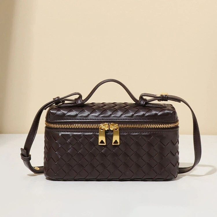 Fiorelle Women's Atelier Cube Carrier Bias-Weave Top Handle Bag with Convertible Strap