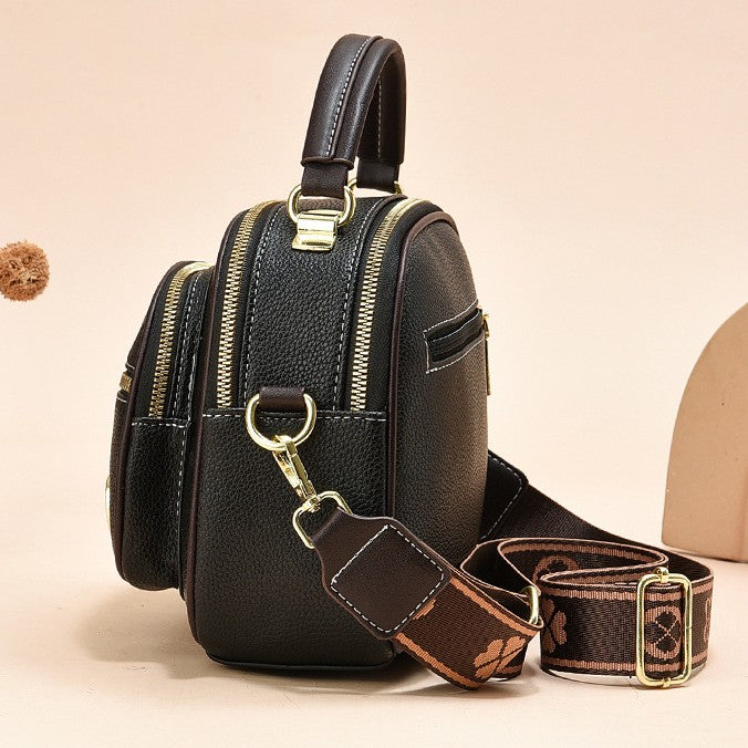 Fiorelle Women's Multi-Zip Compact Satchel — Premium Convertible Shoulder & Crossbody Bag with Curated Organization & Elevated Everyday Style