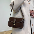 Fiorelle Women's Saddle Luxe Sling Bag - Matte Vintage Crossbody with Signature Buckle & Adjustable Wear