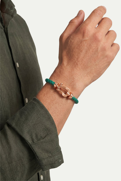 Fermó Yacht Bracelet Green/Rose Gold