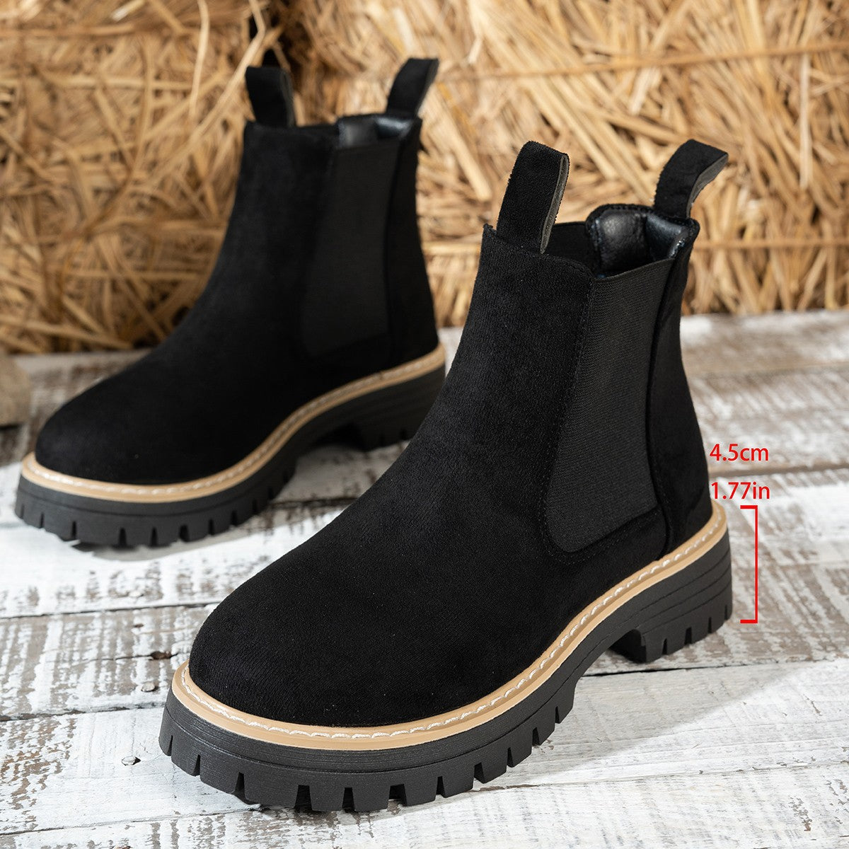 Fiorelle Women's ClassicKick Boots - Effortless Slip-On Ankle Boots with Chelsea Style (US 5-10.5)
