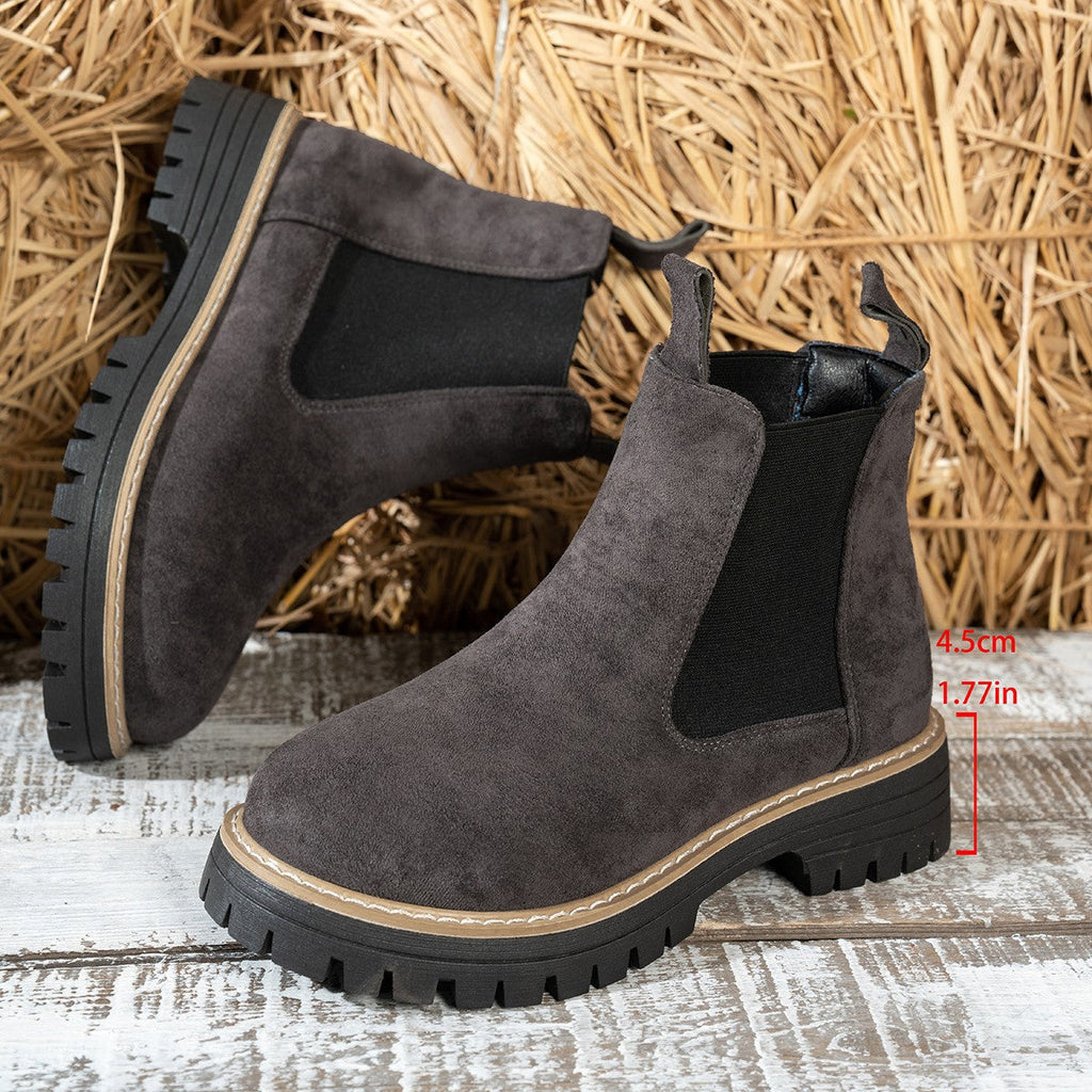 Fiorelle Women's ClassicKick Boots - Effortless Slip-On Ankle Boots with Chelsea Style (US 5-10.5)