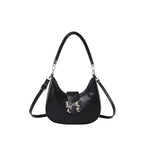 Fiorelle Women’s Bow-Adorned Chain Shoulder Bag - Crossbody Purse with Detachable Strap