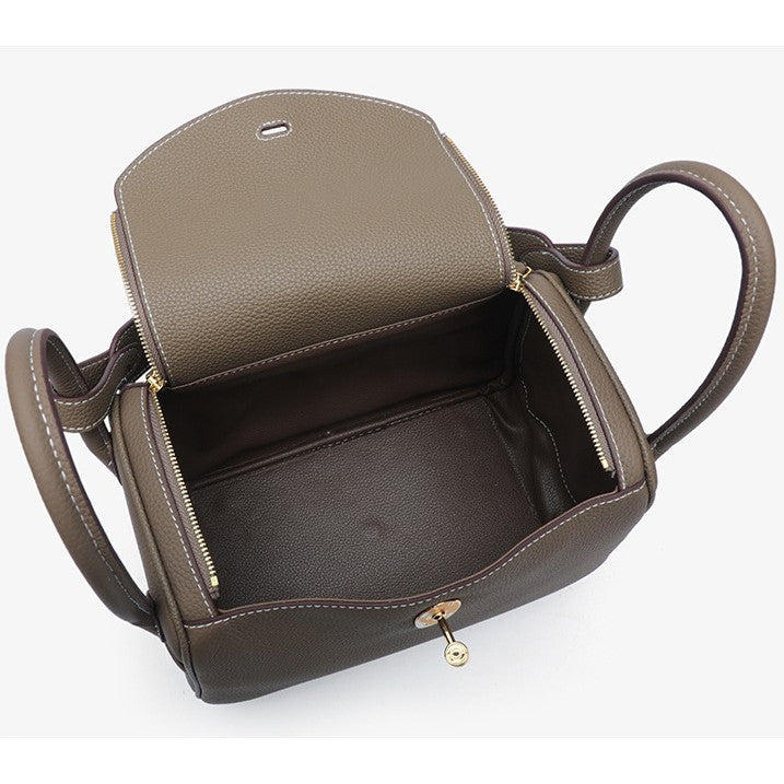 Fiorelle Women's Orsay Pebbled Bucket — Artisan-Stitched Top-Grain Leather Tote with Convertible Carry & Structured Silhouette