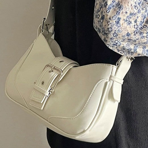 Fiorelle Women's Luna Saddle Bag – Retro Chic Crossbody Shoulder Bag | Y2K Minimalist Purse