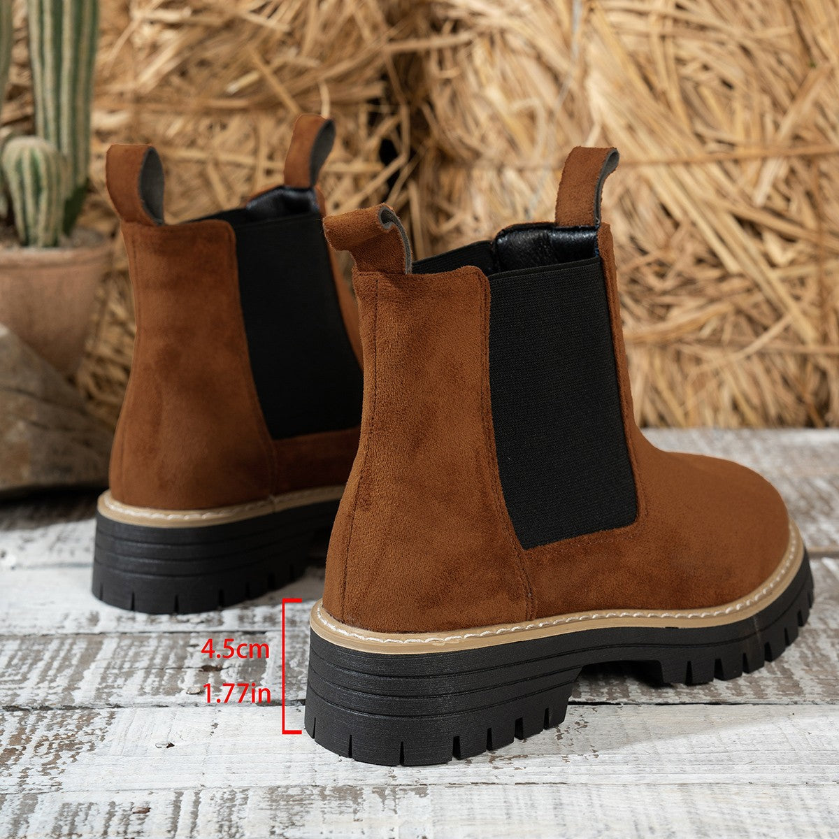 Fiorelle Women's ClassicKick Boots - Effortless Slip-On Ankle Boots with Chelsea Style (US 5-10.5)