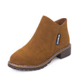 Fiorelle Women's Suede Chelsea Ankle Boots - Side Zip Low Heel Martin Boots (US 4-10)