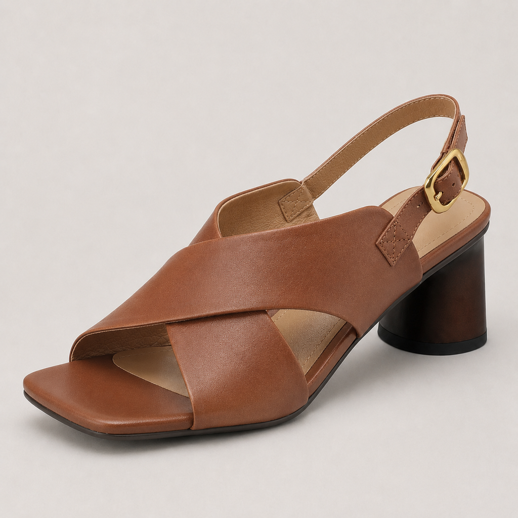 Colleen Cross-Strap Sandals