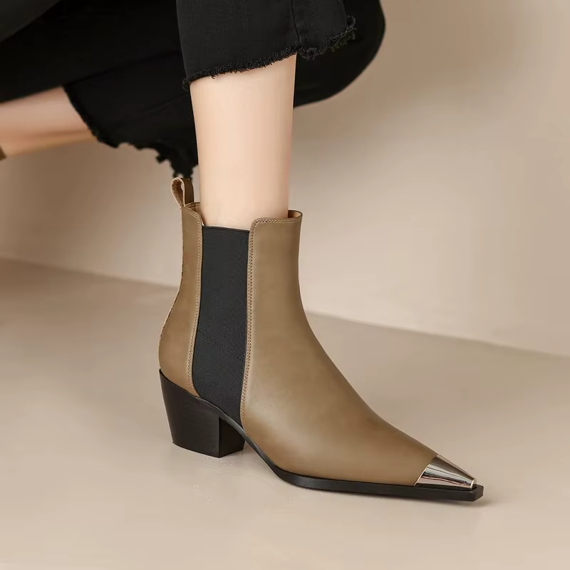Verona Point Leather Boots