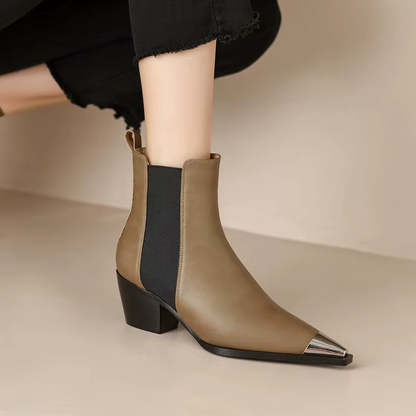 Verona Point Leather Boots