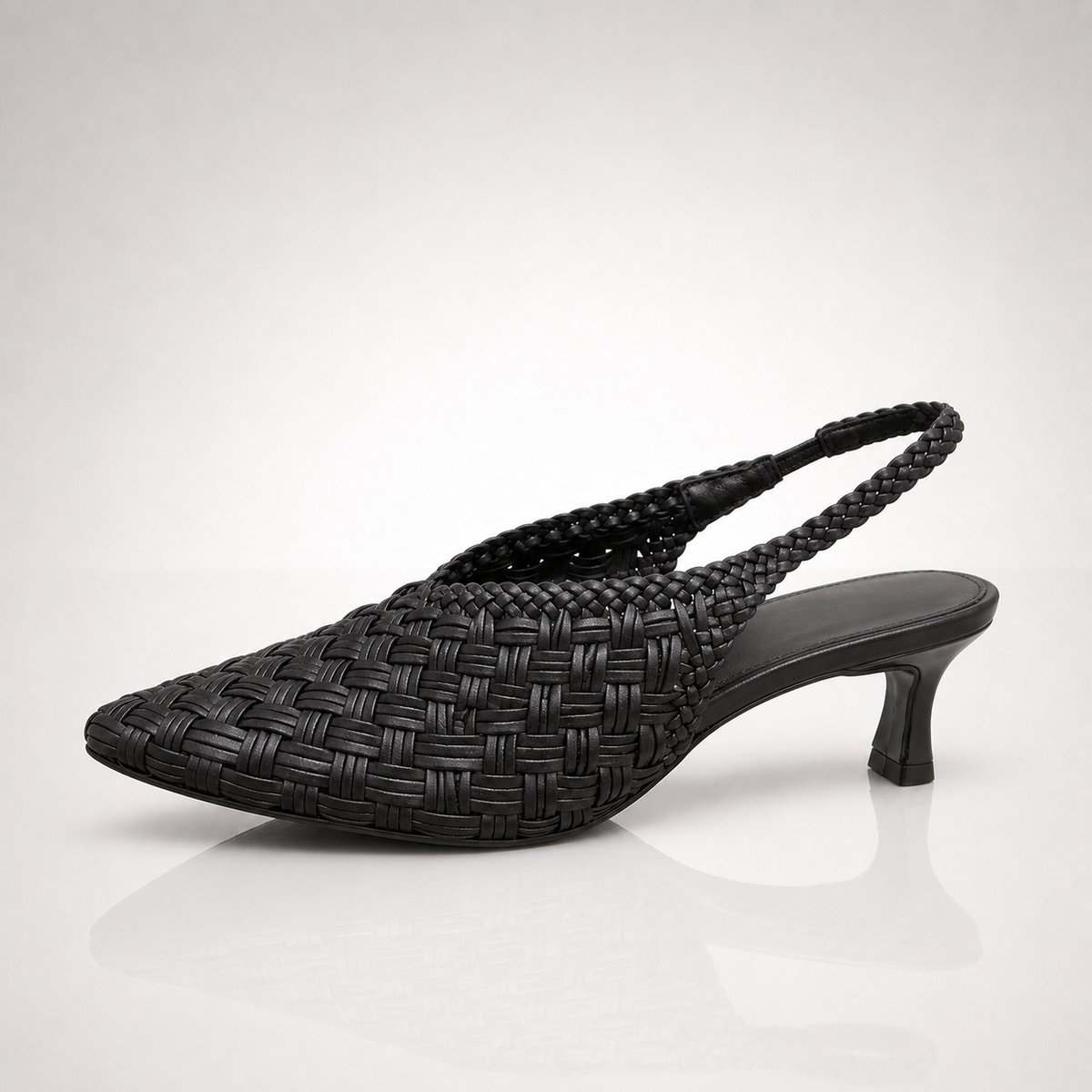 Maddison Woven Slingback Heels