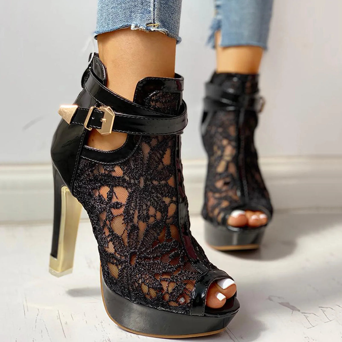 Ella Floral Heels