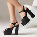 Aria Buckle Leather Heels