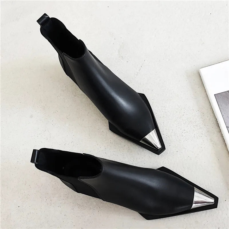 Verona Point Leather Boots