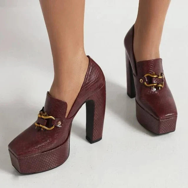 Milano Leather Platform Pumps