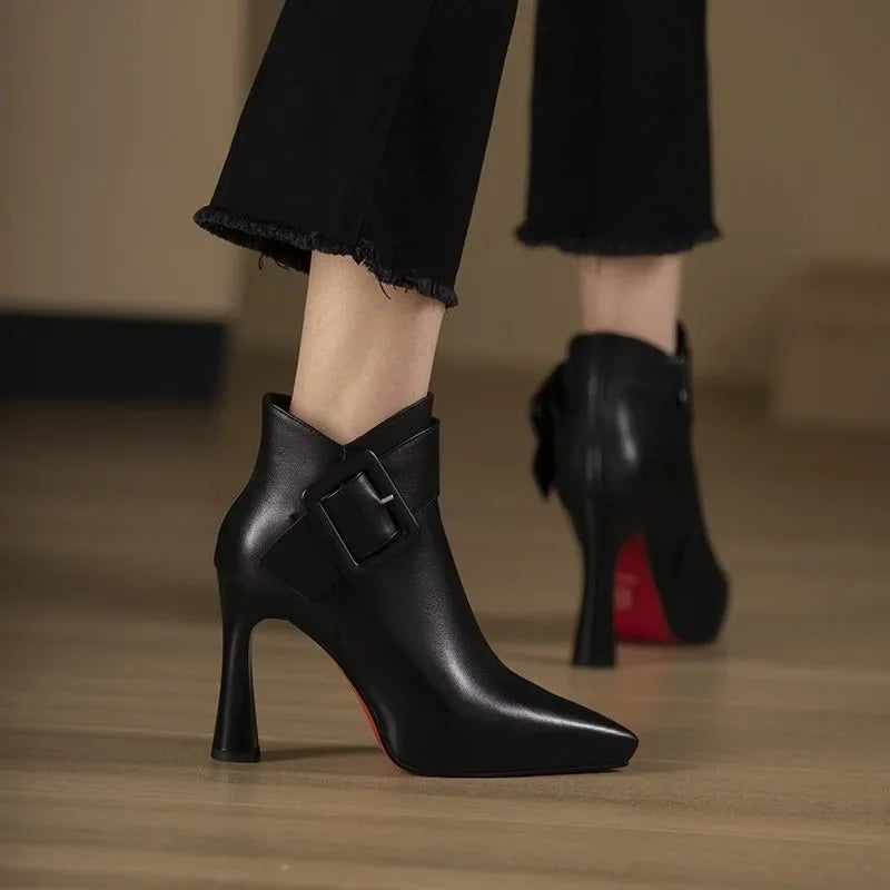 Aveline Buckle Heel Boots