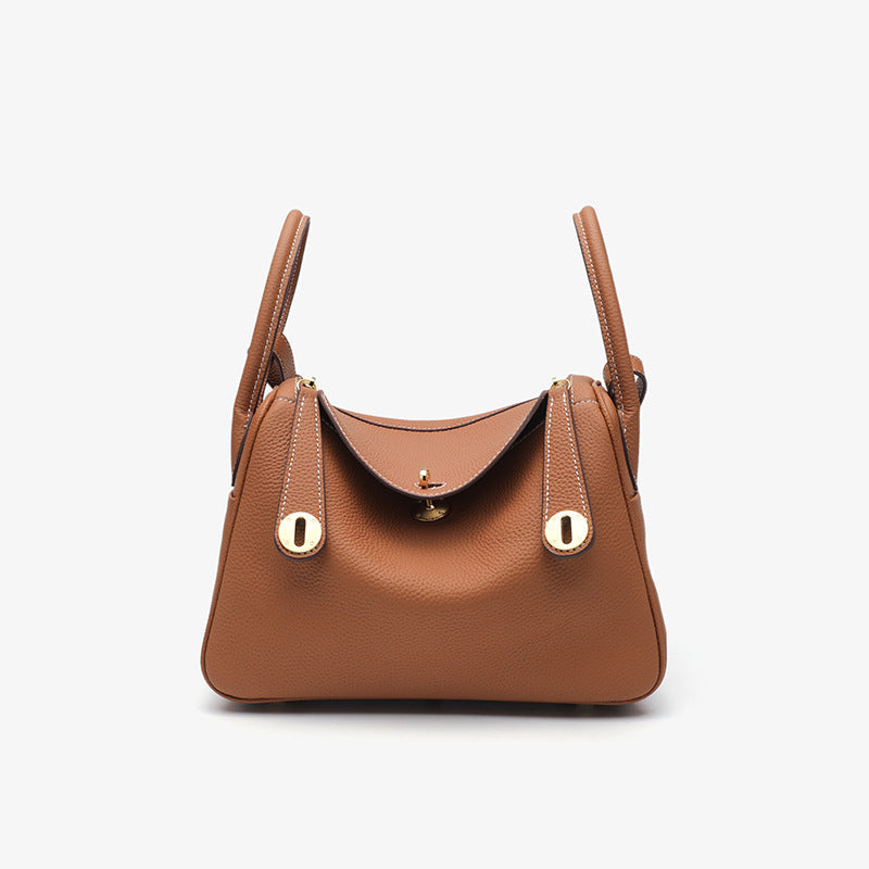 Fiorelle Women's Orsay Pebbled Bucket — Artisan-Stitched Top-Grain Leather Tote with Convertible Carry & Structured Silhouette