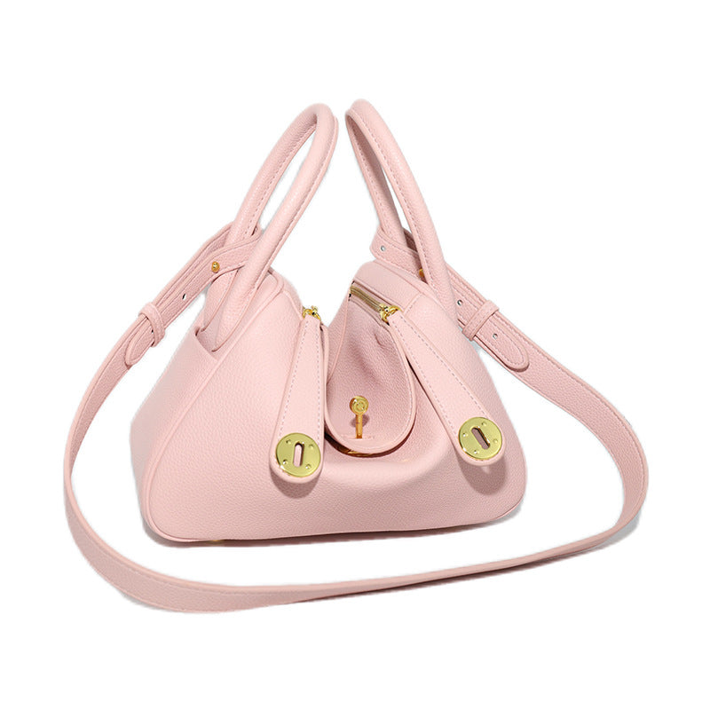Fiorelle Women's Orsay Pebbled Bucket — Artisan-Stitched Top-Grain Leather Tote with Convertible Carry & Structured Silhouette