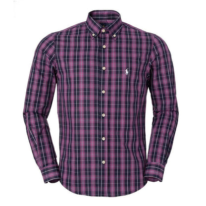 Men's RL Shirt Plaid Milan - Purple