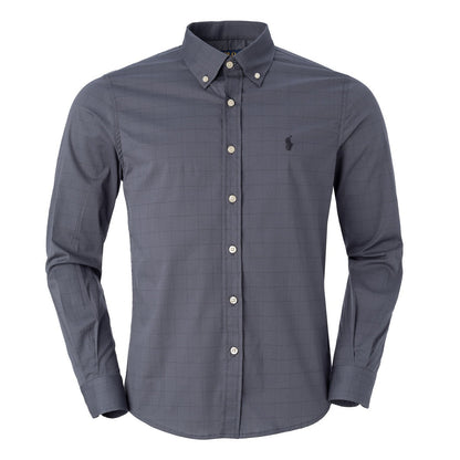 Men's RL Shirt Plaid Fontana - Gray