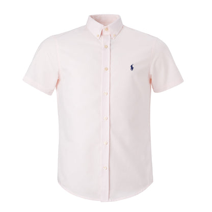 Men's RL Shirt Custom Fit Oxford Short-Sleeve - Pink