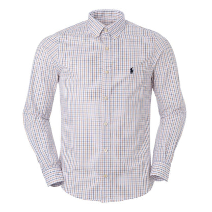 Men's RL Shirt Plaid Milan - Brown