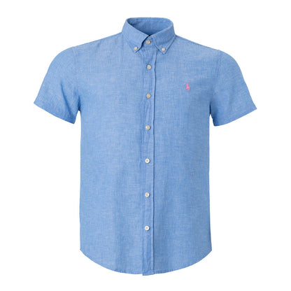 Men's RL Shirt Linen Short-Sleeve - Light Blue